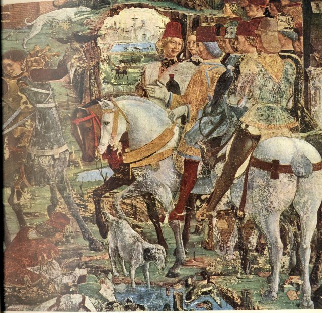 פלאצו סקיפנויה, חודש מרס, פרט מהחלק התחתון, סצנת ציד. הדוכס עם חצרו.jpg